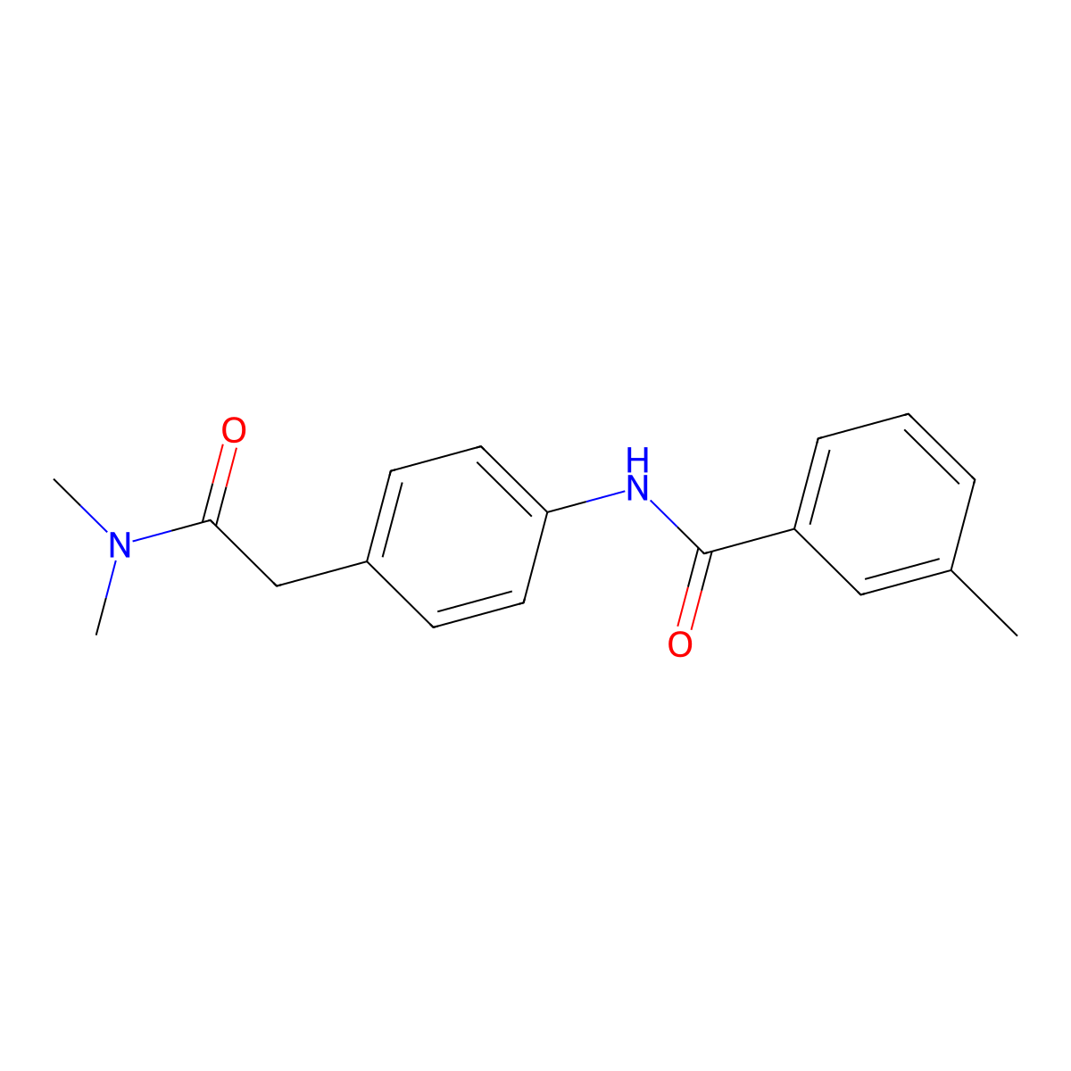 N-{4-[2-(dimethylamino)-2-oxoethyl]phenyl}-3-methylbenzamide molecular structure, CAS 1060310-39-5