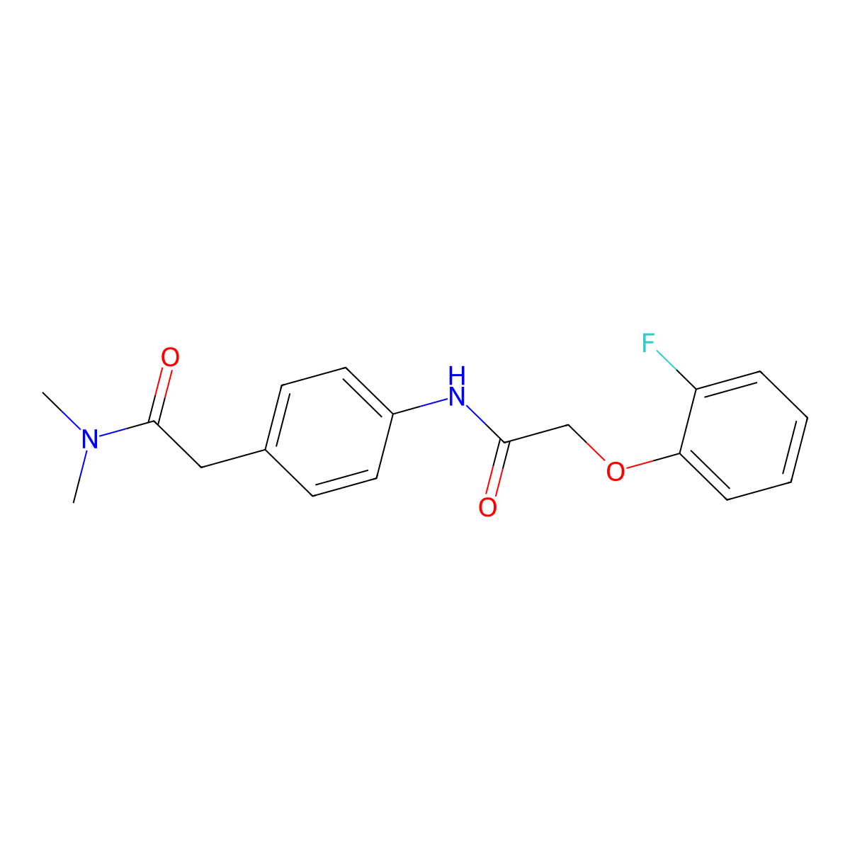 2-{4-[2-(2-fluorophenoxy)acetamido]phenyl}-N,N-dimethylacetamide molecular structure, CAS 1060310-51-1