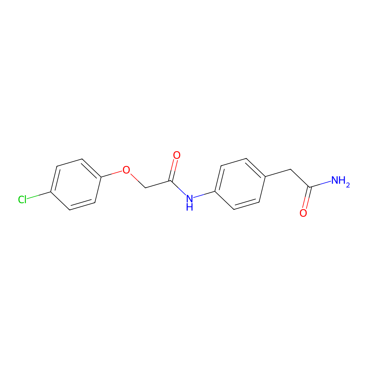 N-[4-(carbamoylmethyl)phenyl]-2-(4-chlorophenoxy)acetamide molecular structure, CAS 1060310-80-6