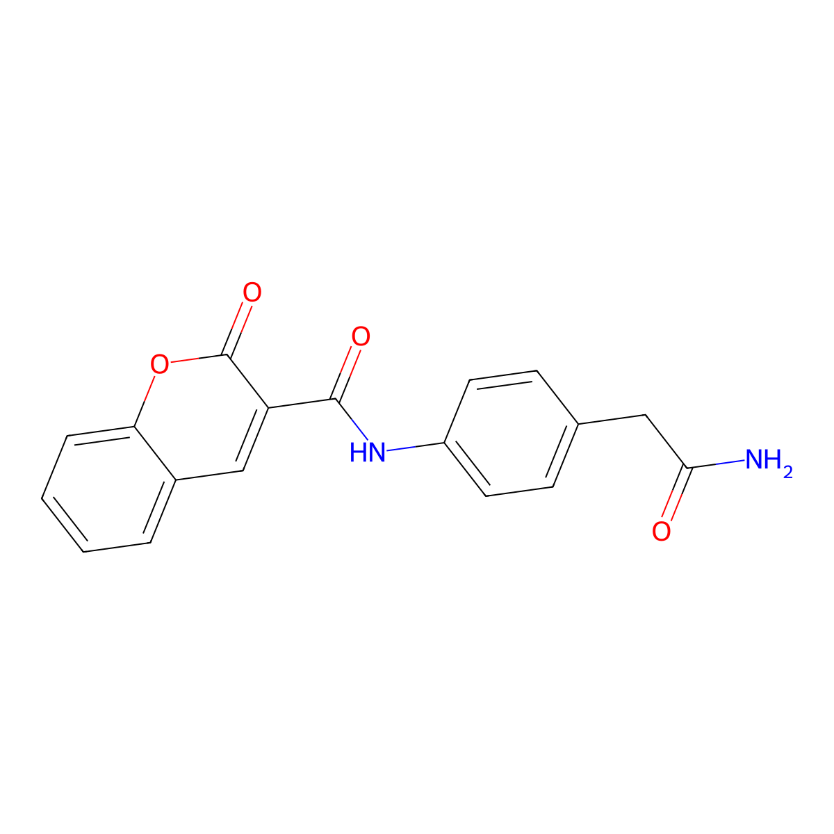 N-[4-(carbamoylmethyl)phenyl]-2-oxo-2H-chromene-3-carboxamide molecular structure, CAS 1060311-51-4