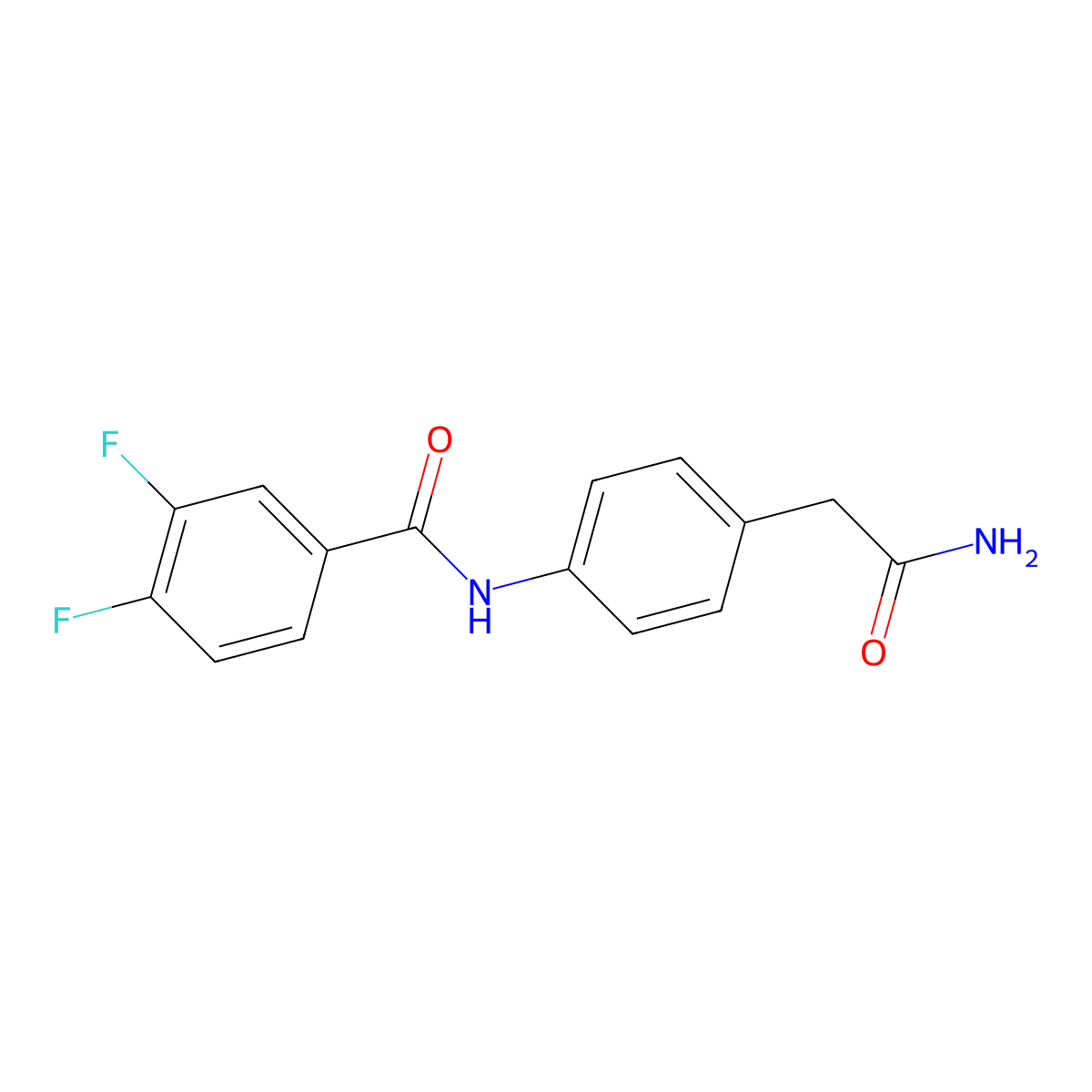 N-(4-(2-amino-2-oxoethyl)phenyl)-3,4-difluorobenzamide molecular structure, CAS 1060311-87-6