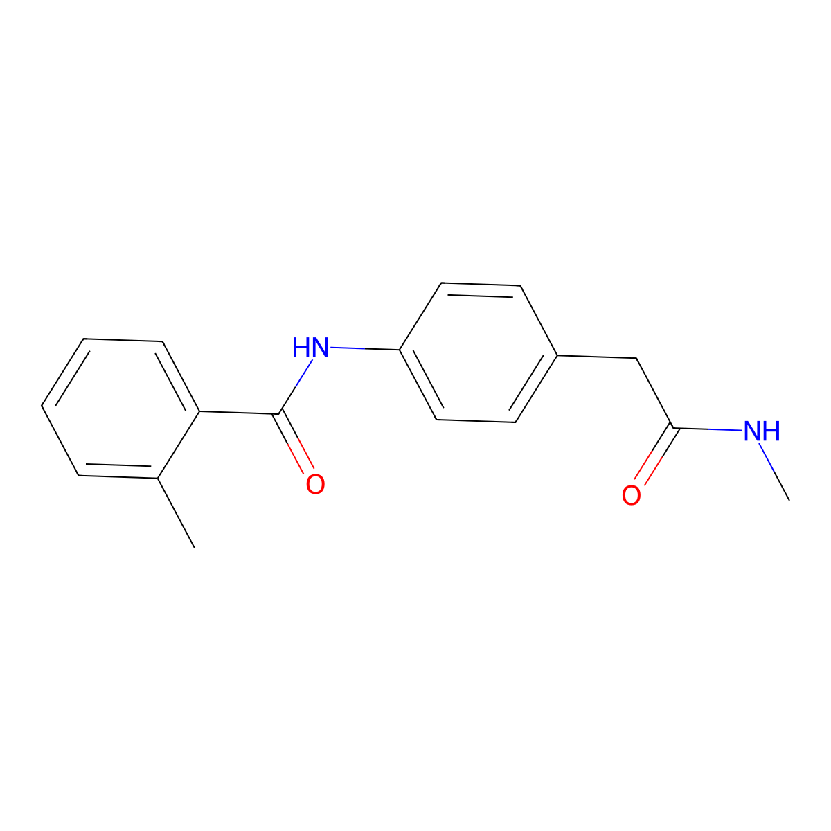 2-methyl-N-{4-[2-(methylamino)-2-oxoethyl]phenyl}benzamide molecular structure, CAS 1060313-98-5