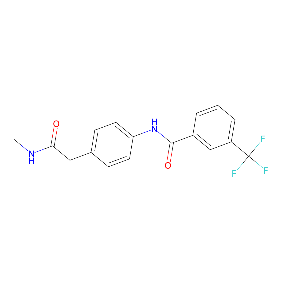 N-{4-[(methylcarbamoyl)methyl]phenyl}-3-(trifluoromethyl)benzamide molecular structure, CAS 1060314-34-2