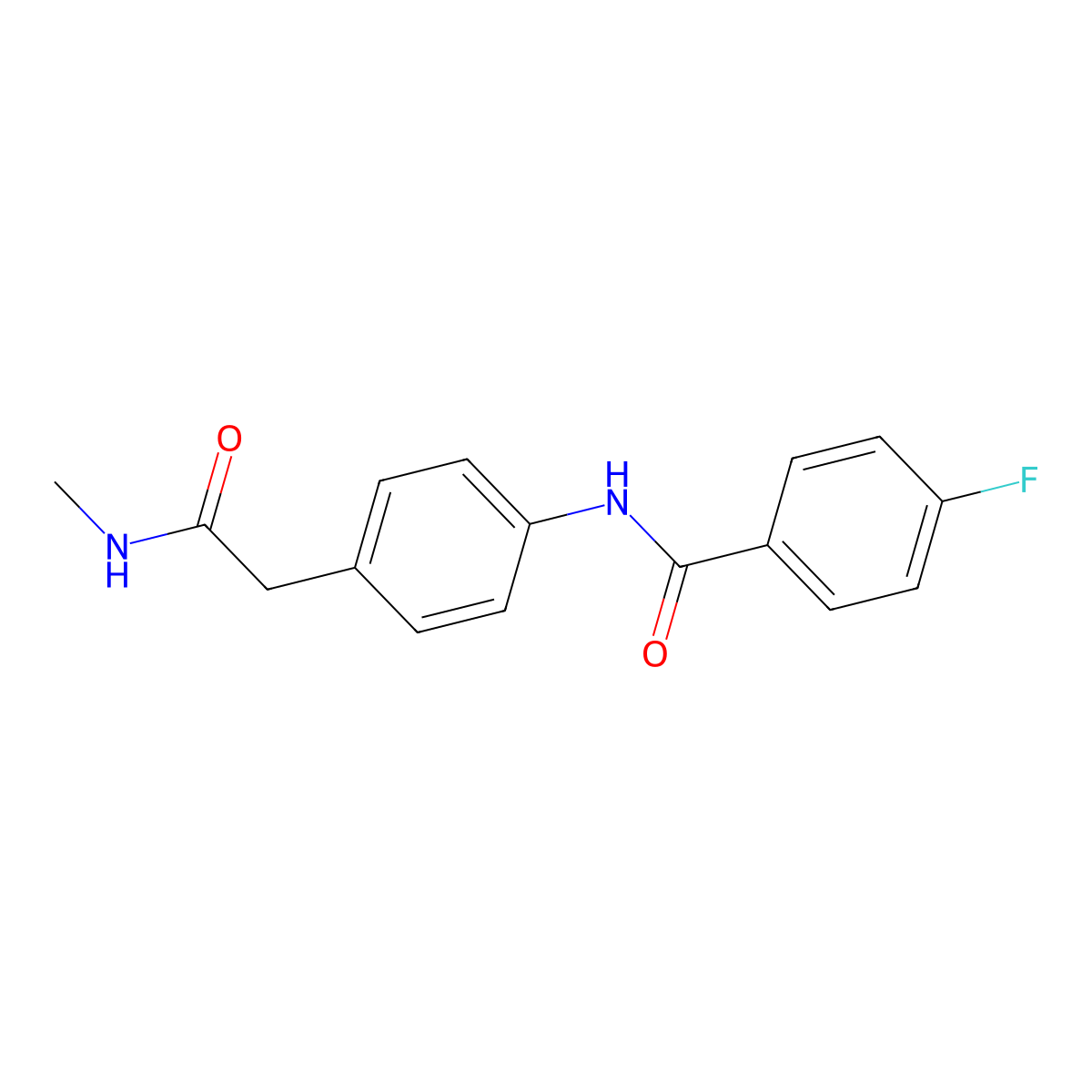 4-fluoro-N-{4-[2-(methylamino)-2-oxoethyl]phenyl}benzamide molecular structure, CAS 1060314-58-0