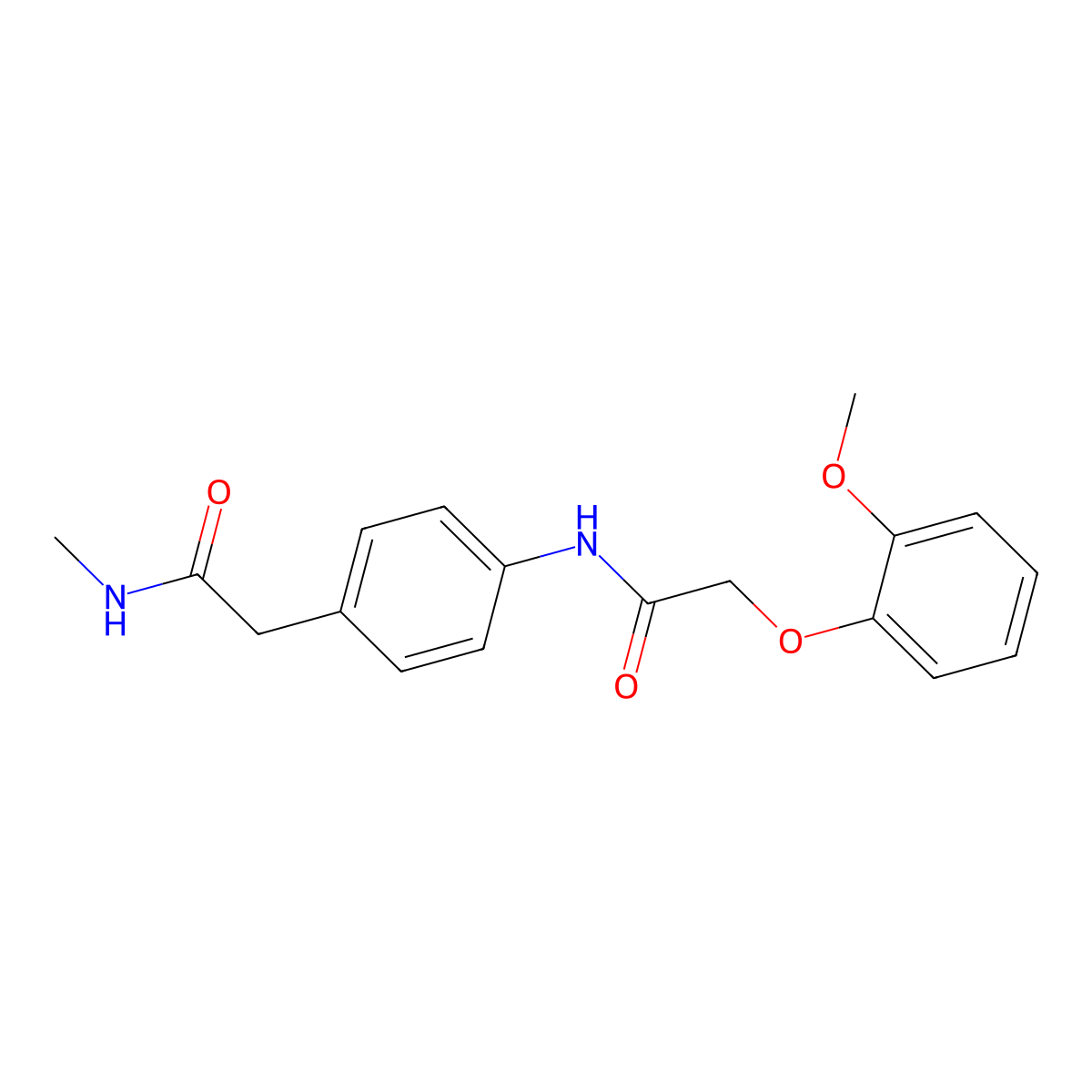 2-(2-Methoxyphenoxy)-N-{4-[(methylcarbamoyl)methyl]phenyl}acetamide molecular structure, CAS 1060315-55-0