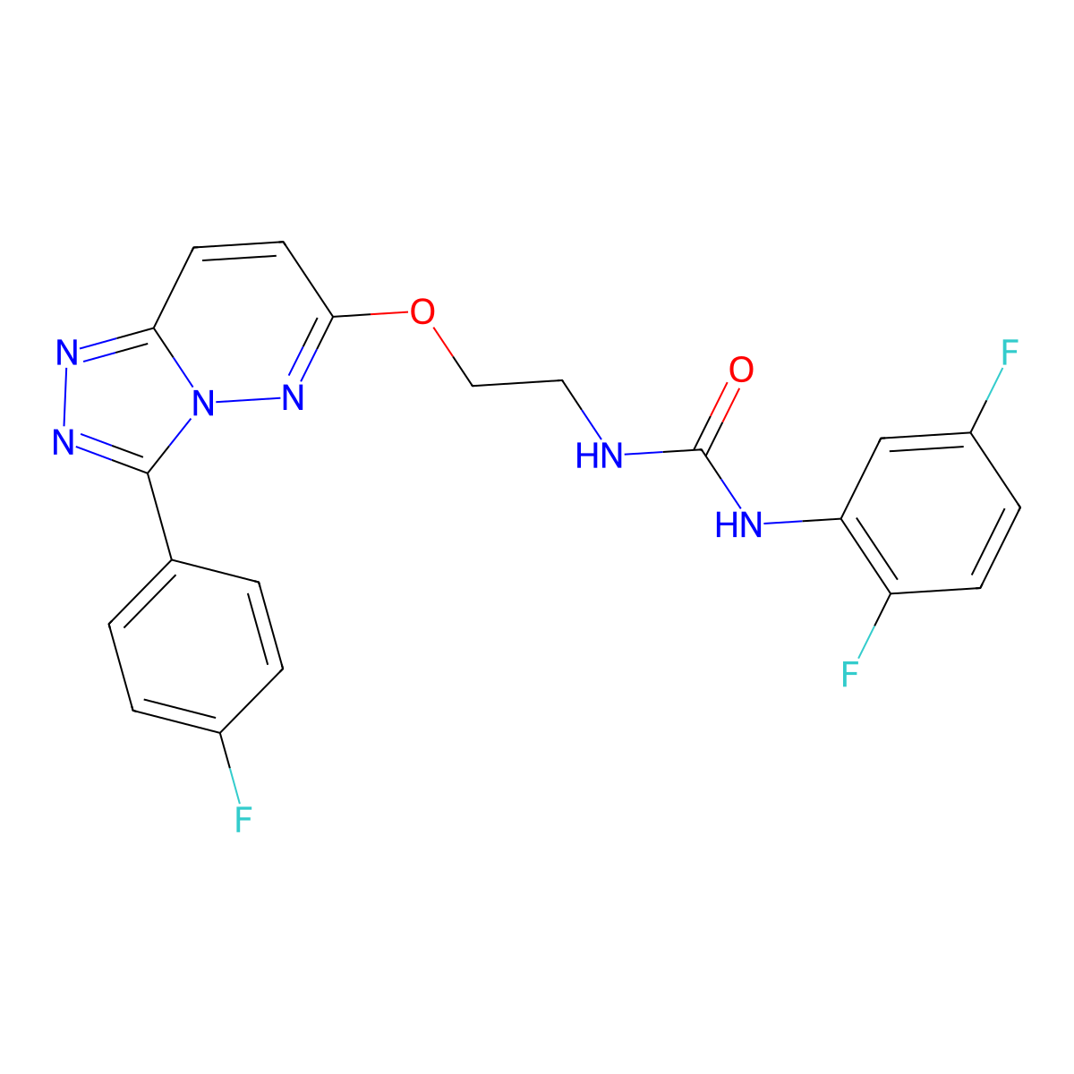 1-(2,5-Difluorophenyl)-3-(2-{[3-(4-fluorophenyl)-[1,2,4]triazolo[4,3-b]pyridazin-6-yl]oxy}ethyl)urea molecular structure, CAS 1060315-60-7