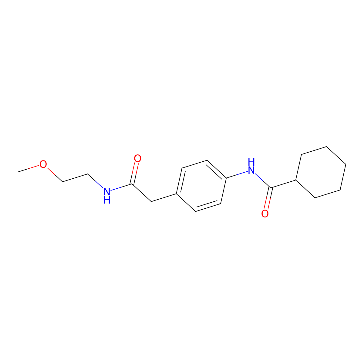 N-(4-{[(2-methoxyethyl)carbamoyl]methyl}phenyl)cyclohexanecarboxamide molecular structure, CAS 1060316-15-5