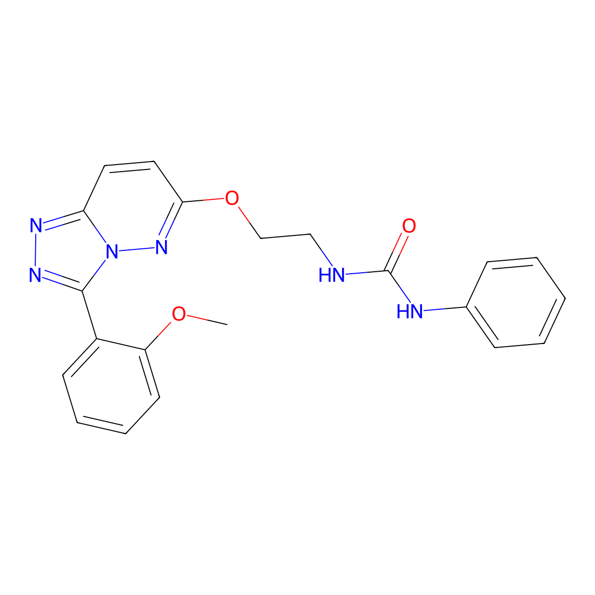 1-(2-((3-(2-Methoxyphenyl)-[1,2,4]triazolo[4,3-b]pyridazin-6-yl)oxy)ethyl)-3-phenylurea molecular structure, CAS 1060320-61-7