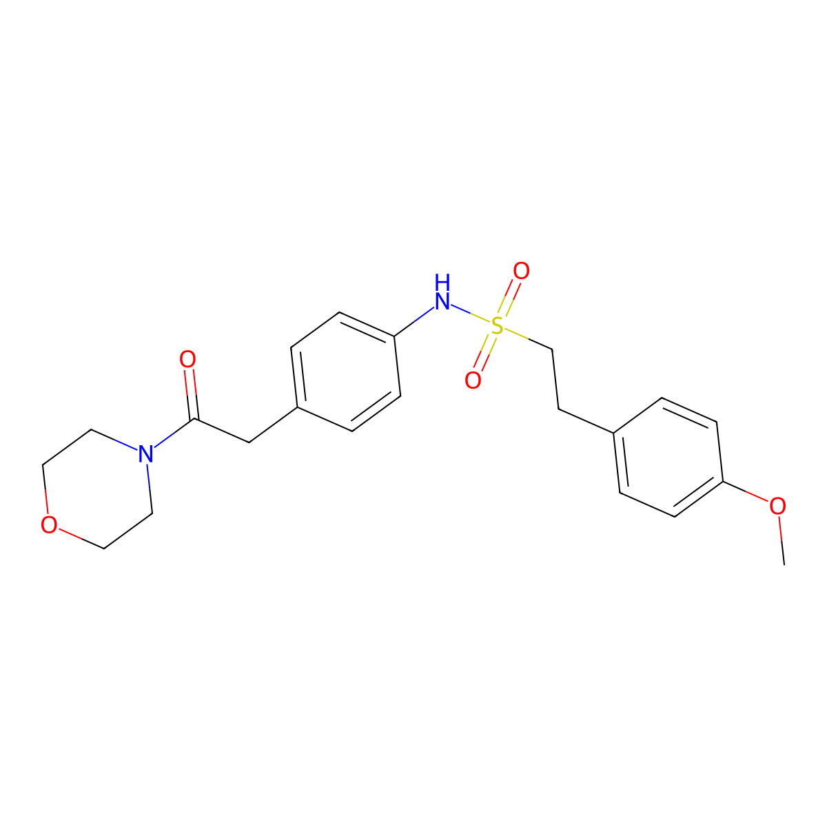 2-(4-methoxyphenyl)-N-(4-(2-morpholino-2-oxoethyl)phenyl)ethanesulfonamide molecular structure, CAS 1060323-49-0