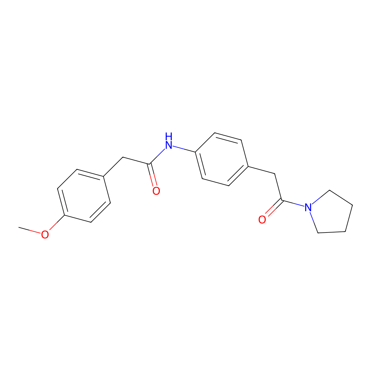 2-(4-methoxyphenyl)-N-{4-[2-oxo-2-(pyrrolidin-1-yl)ethyl]phenyl}acetamide molecular structure, CAS 1060326-04-6