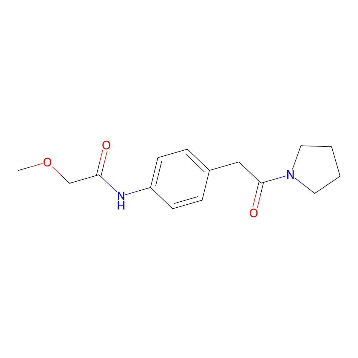 2-methoxy-N-{4-[2-oxo-2-(pyrrolidin-1-yl)ethyl]phenyl}acetamide molecular structure, CAS 1060326-79-5