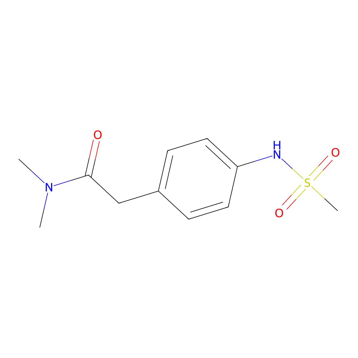 2-(4-methanesulfonamidophenyl)-N,N-dimethylacetamide molecular structure, CAS 1060327-01-6