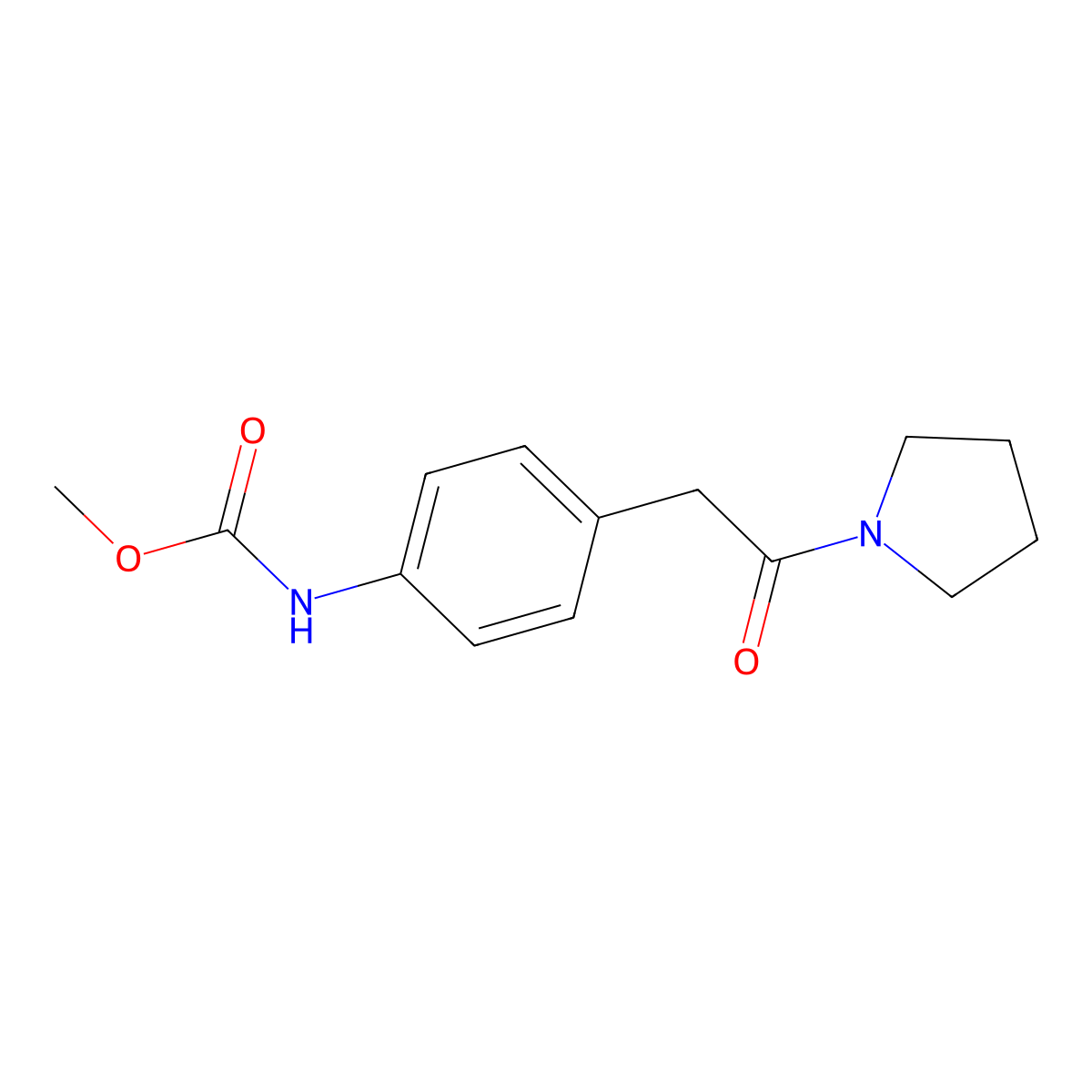 methyl N-{4-[2-oxo-2-(pyrrolidin-1-yl)ethyl]phenyl}carbamate molecular structure, CAS 1060327-51-6
