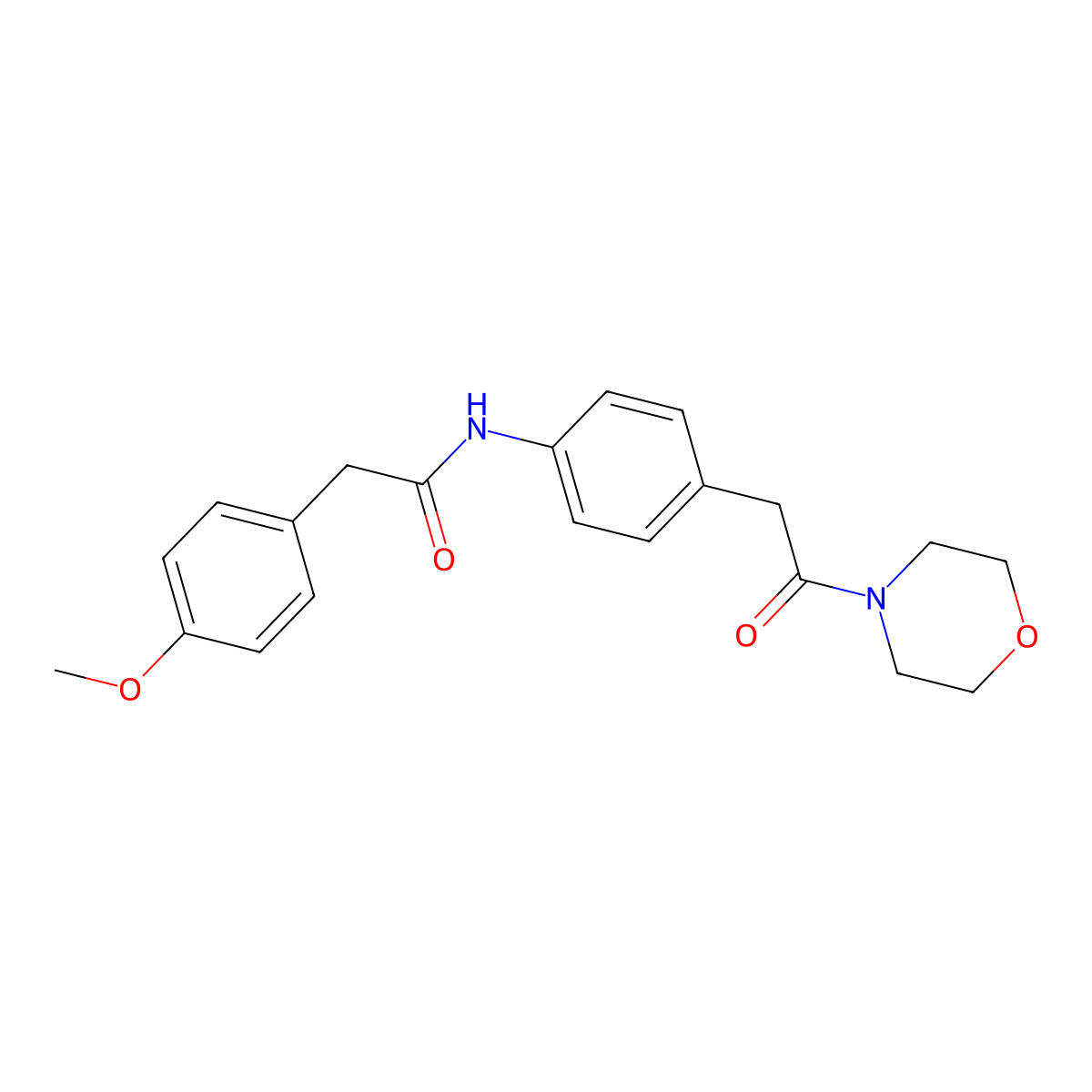 2-(4-methoxyphenyl)-N-{4-[2-(morpholin-4-yl)-2-oxoethyl]phenyl}acetamide molecular structure, CAS 1060328-13-3