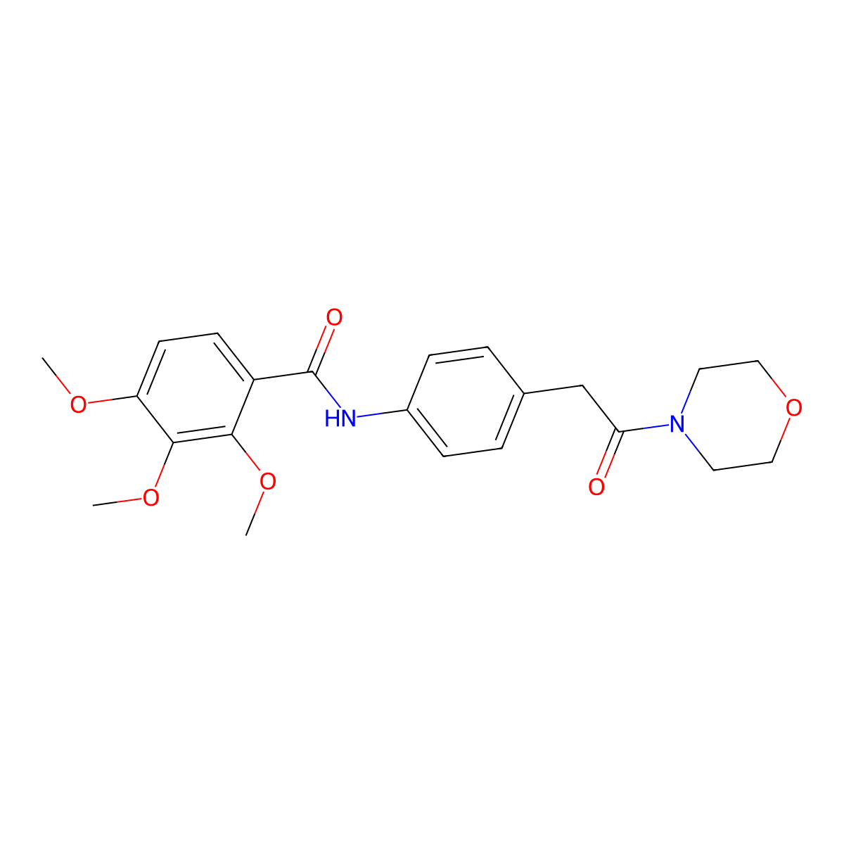 2,3,4-trimethoxy-N-{4-[2-(morpholin-4-yl)-2-oxoethyl]phenyl}benzamide molecular structure, CAS 1060329-24-9