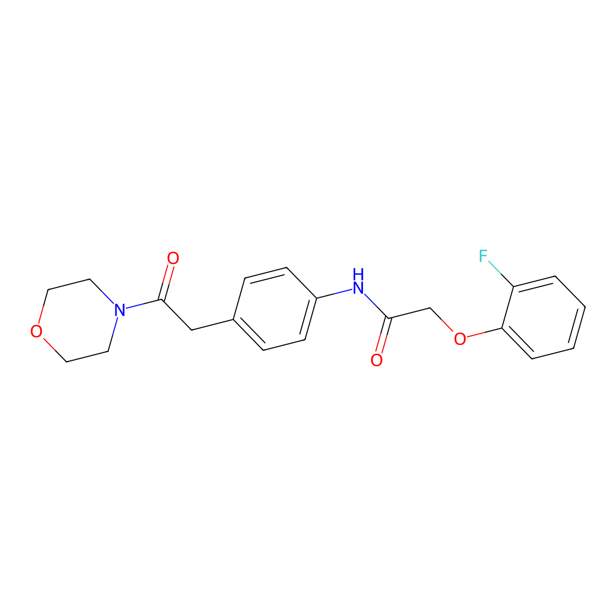 2-(2-fluorophenoxy)-N-{4-[2-(morpholin-4-yl)-2-oxoethyl]phenyl}acetamide molecular structure, CAS 1060329-41-0