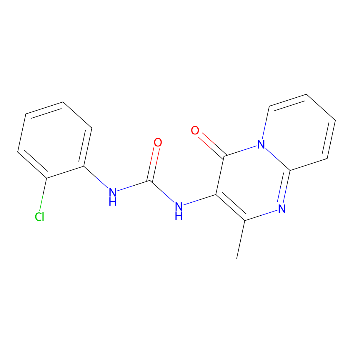 1-(2-chlorophenyl)-3-{2-methyl-4-oxo-4H-pyrido[1,2-a]pyrimidin-3-yl}urea molecular structure, CAS 1060330-51-9