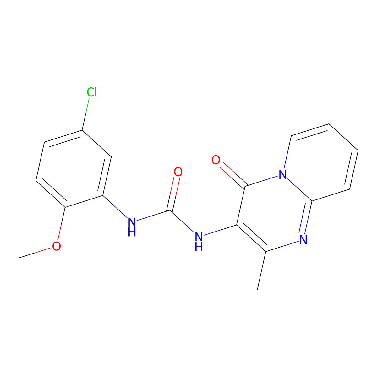 1-(5-chloro-2-methoxyphenyl)-3-(2-methyl-4-oxo-4H-pyrido[1,2-a]pyrimidin-3-yl)urea molecular structure, CAS 1060330-82-6