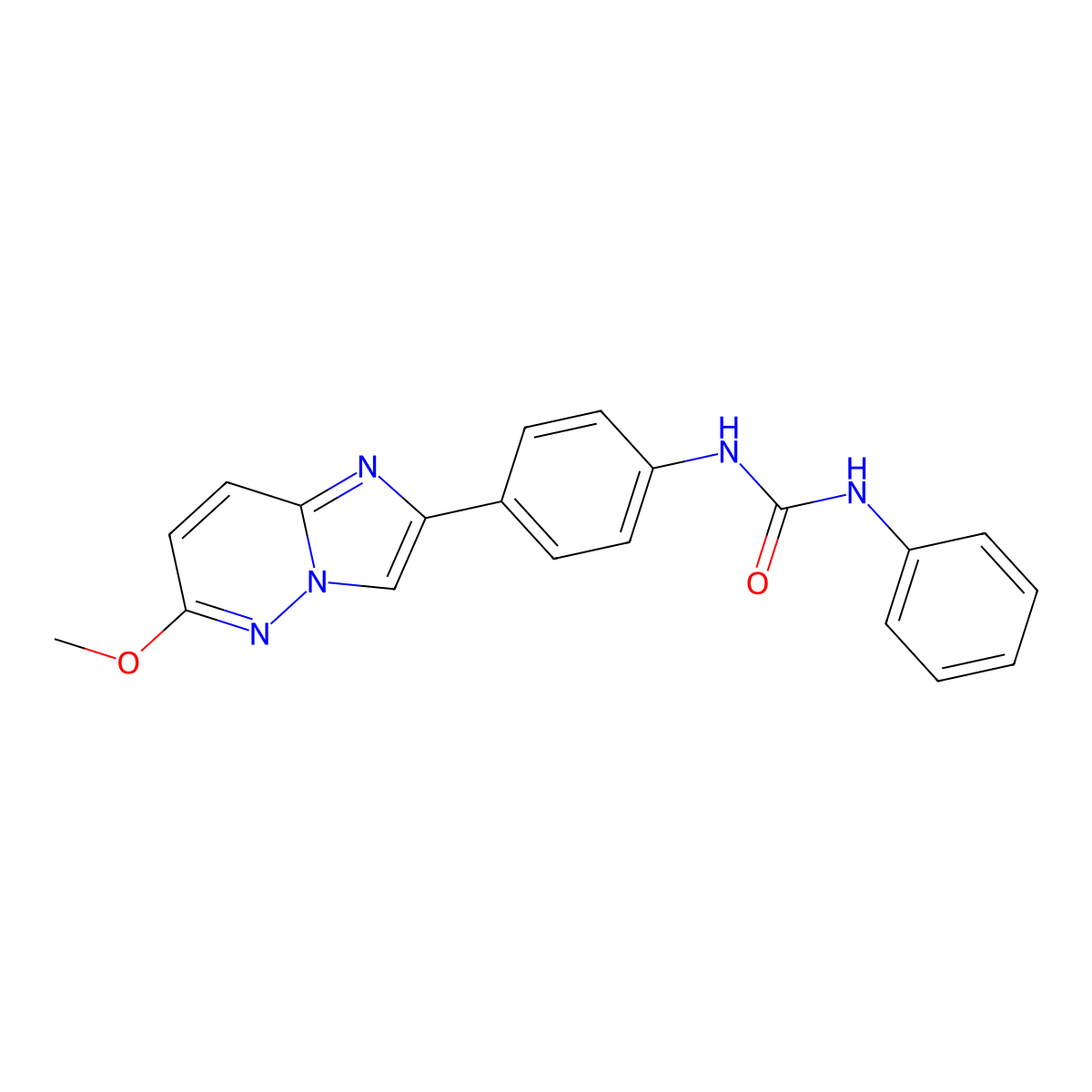 1-(4-(6-Methoxyimidazo[1,2-b]pyridazin-2-yl)phenyl)-3-phenylurea molecular structure, CAS 1060332-09-3