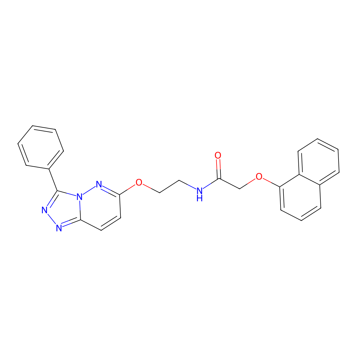 2-(naphthalen-1-yloxy)-N-[2-({3-phenyl-[1,2,4]triazolo[4,3-b]pyridazin-6-yl}oxy)ethyl]acetamide molecular structure, CAS 1060334-61-3