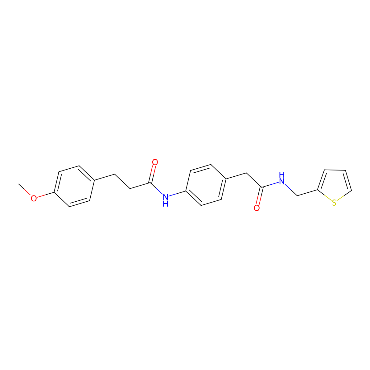 3-(4-methoxyphenyl)-N-[4-({[(thiophen-2-yl)methyl]carbamoyl}methyl)phenyl]propanamide molecular structure, CAS 1060336-83-5