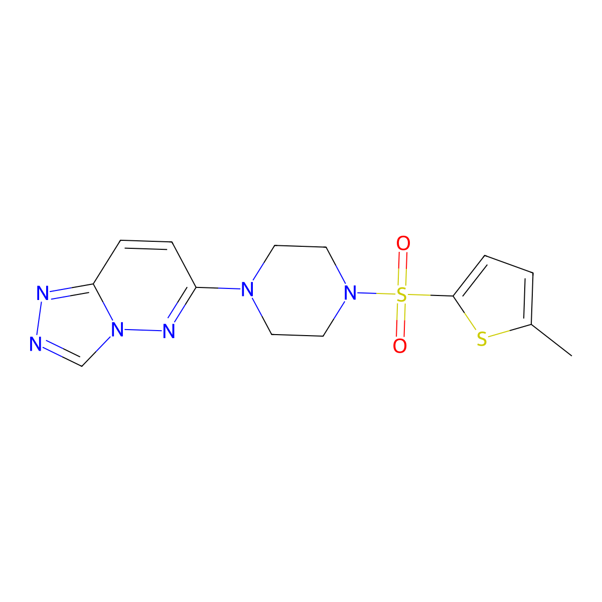 1-[(5-Methylthiophen-2-yl)sulfonyl]-4-{[1,2,4]triazolo[4,3-b]pyridazin-6-yl}piperazine molecular structure, CAS 1060341-14-1