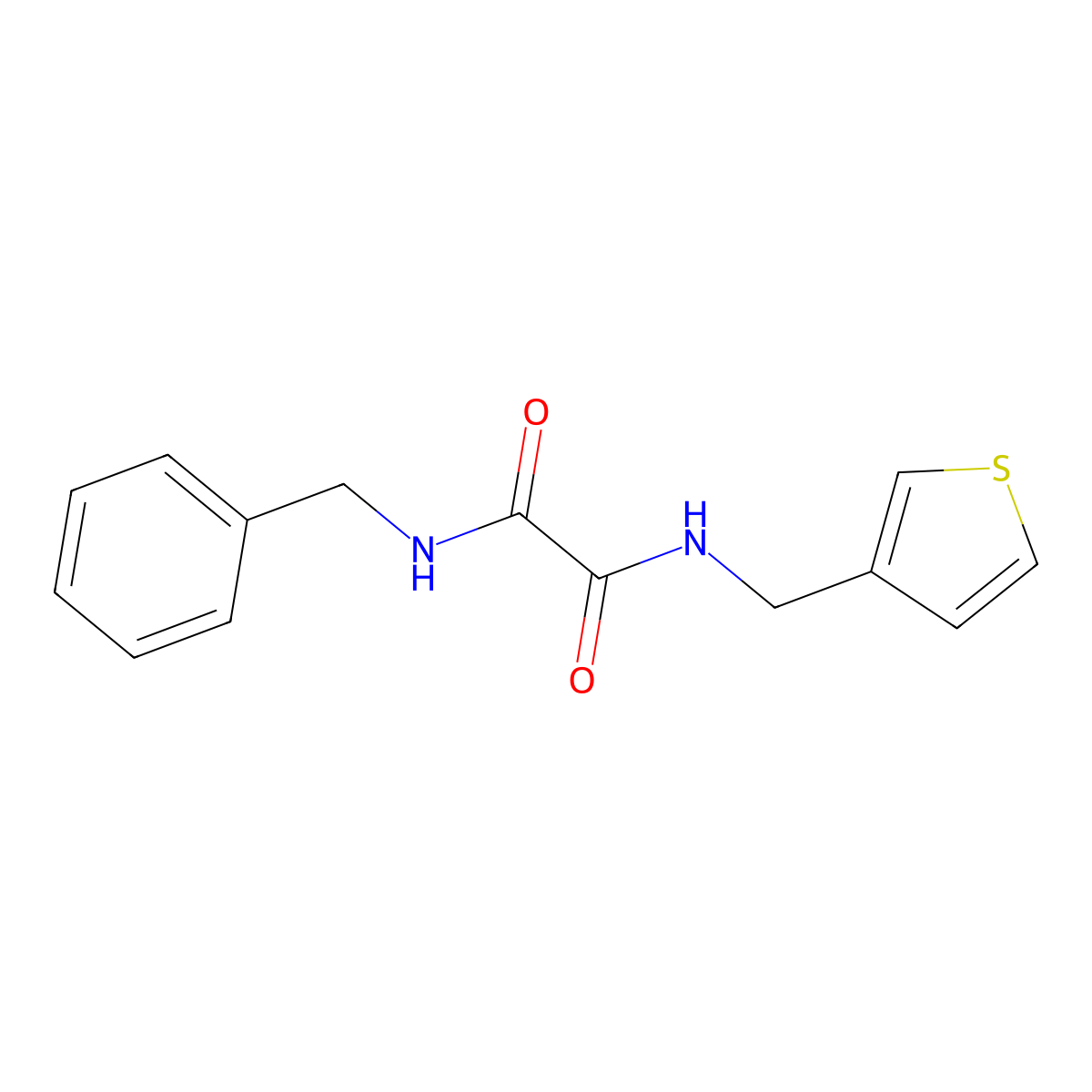 N1-benzyl-N2-(thiophen-3-ylmethyl)oxalamide molecular structure, CAS 1060348-76-6