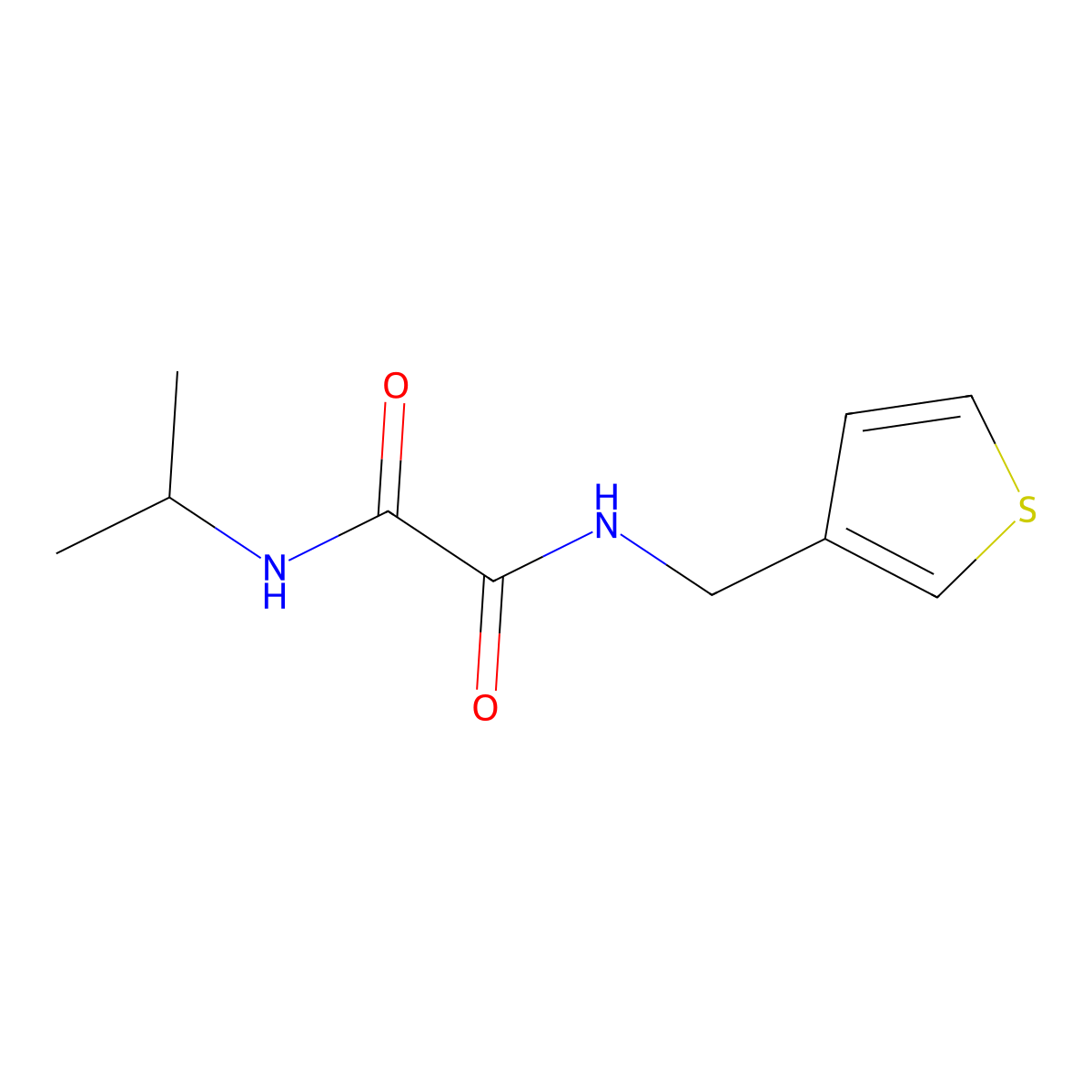 N1-isopropyl-N2-(thiophen-3-ylmethyl)oxalamide molecular structure, CAS 1060349-59-8