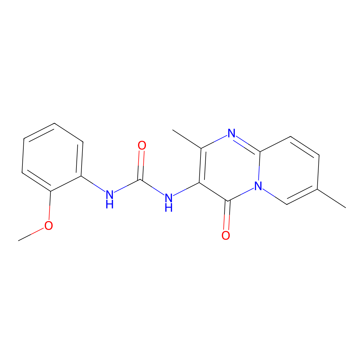 1-(2,7-dimethyl-4-oxo-4H-pyrido[1,2-a]pyrimidin-3-yl)-3-(2-methoxyphenyl)urea molecular structure, CAS 1060350-90-4