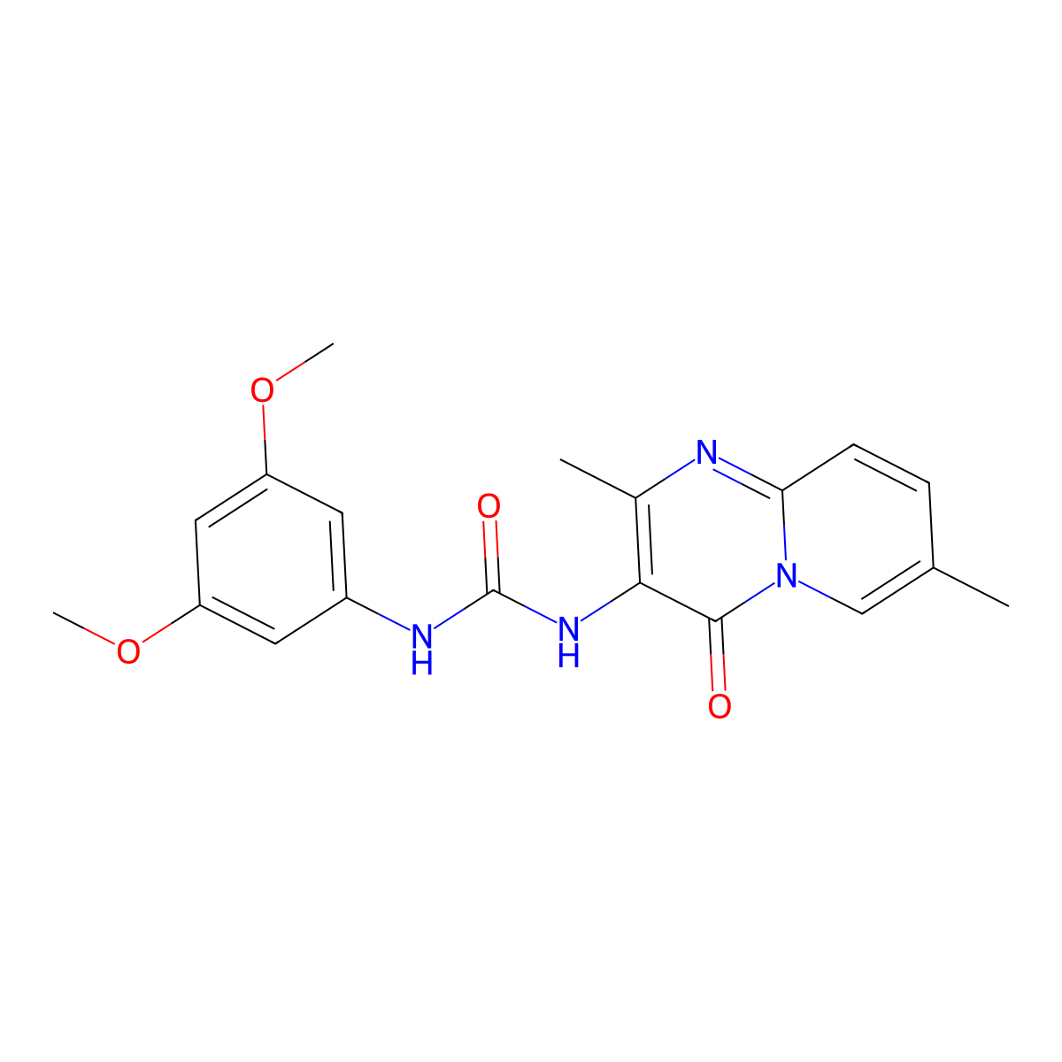 1-(3,5-dimethoxyphenyl)-3-{2,7-dimethyl-4-oxo-4H-pyrido[1,2-a]pyrimidin-3-yl}urea molecular structure, CAS 1060351-51-0