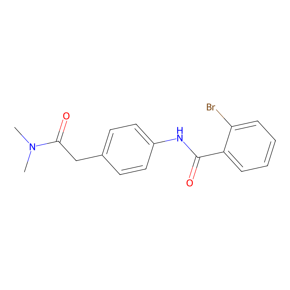 2-bromo-N-{4-[2-(dimethylamino)-2-oxoethyl]phenyl}benzamide molecular structure, CAS 1060352-49-9
