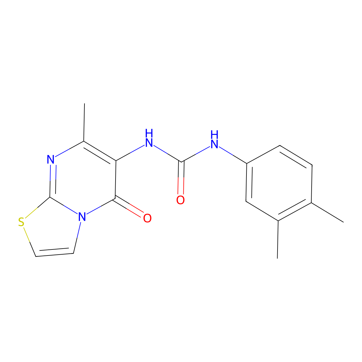 1-(3,4-dimethylphenyl)-3-(7-methyl-5-oxo-5H-thiazolo[3,2-a]pyrimidin-6-yl)urea molecular structure, CAS 1060352-95-5
