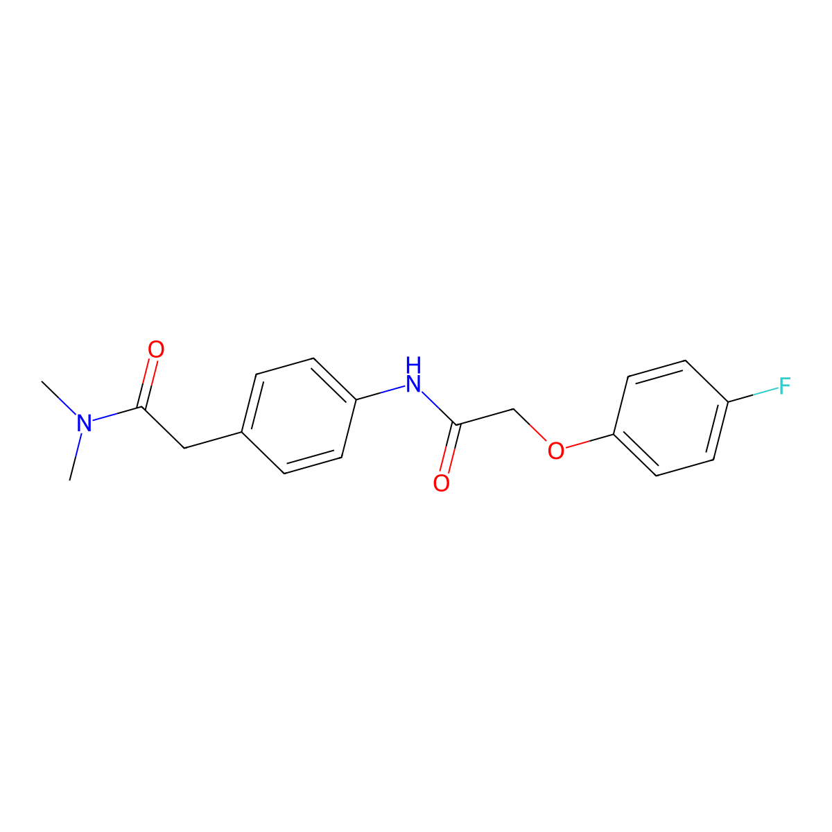 2-{4-[2-(4-fluorophenoxy)acetamido]phenyl}-N,N-dimethylacetamide molecular structure, CAS 1060352-97-7