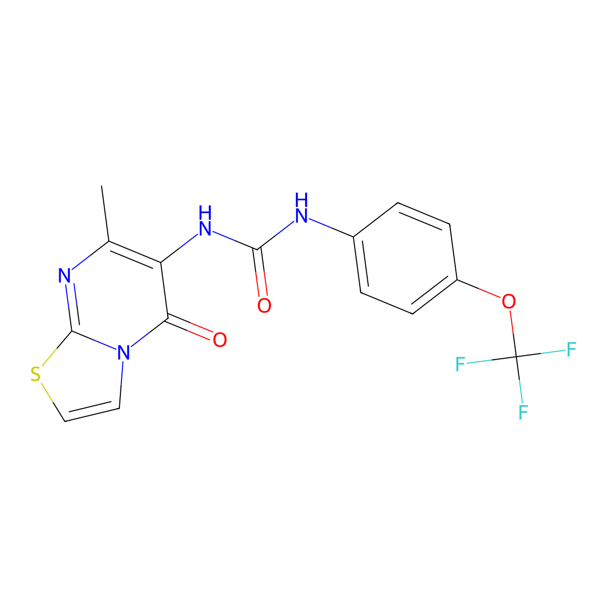 1-(7-methyl-5-oxo-5H-thiazolo[3,2-a]pyrimidin-6-yl)-3-(4-(trifluoromethoxy)phenyl)urea molecular structure, CAS 1060353-32-3