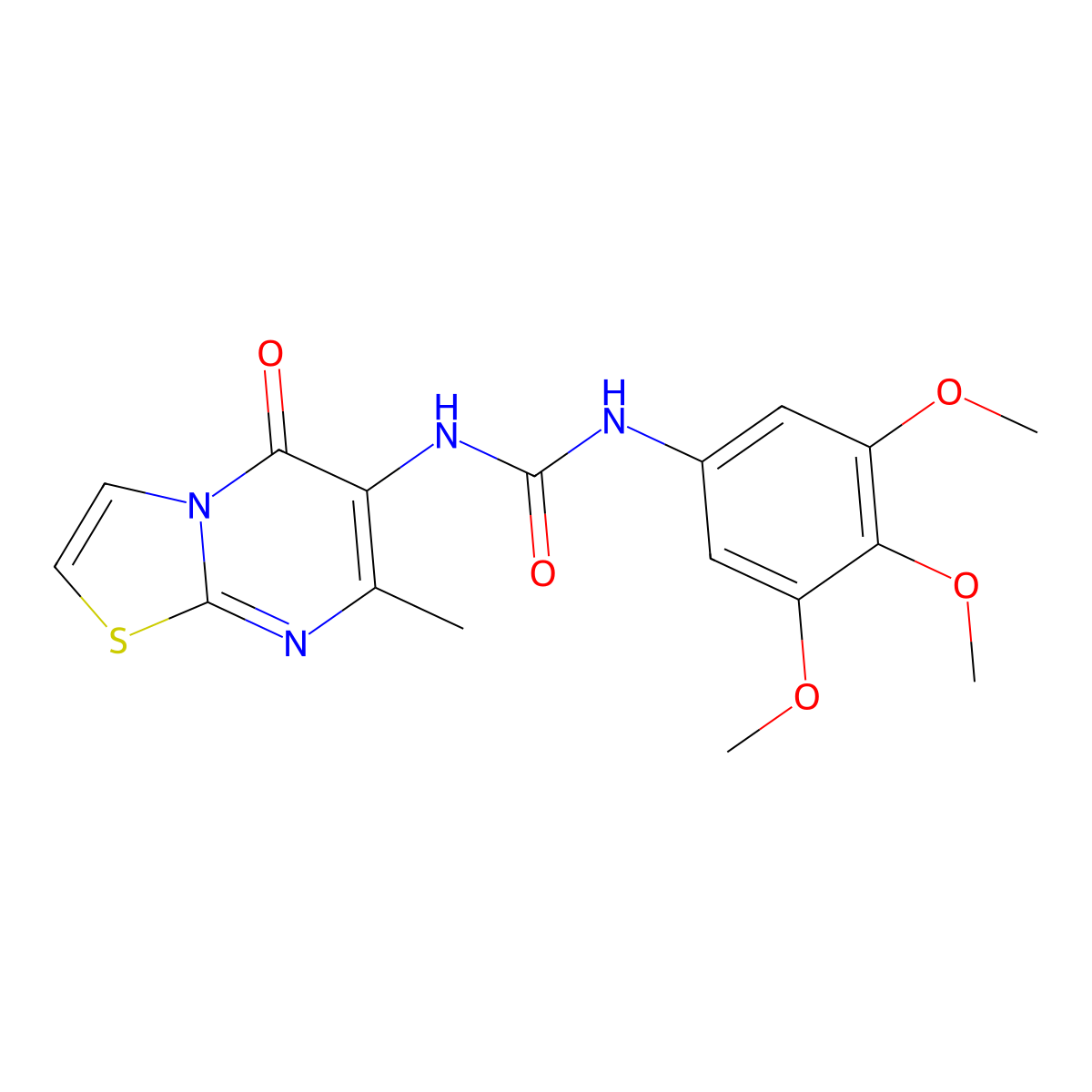 1-(7-methyl-5-oxo-5H-thiazolo[3,2-a]pyrimidin-6-yl)-3-(3,4,5-trimethoxyphenyl)urea molecular structure, CAS 1060353-70-9