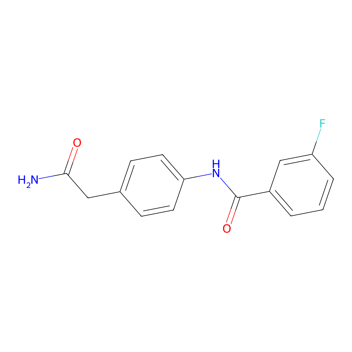 N-[4-(carbamoylmethyl)phenyl]-3-fluorobenzamide molecular structure, CAS 1060353-87-8
