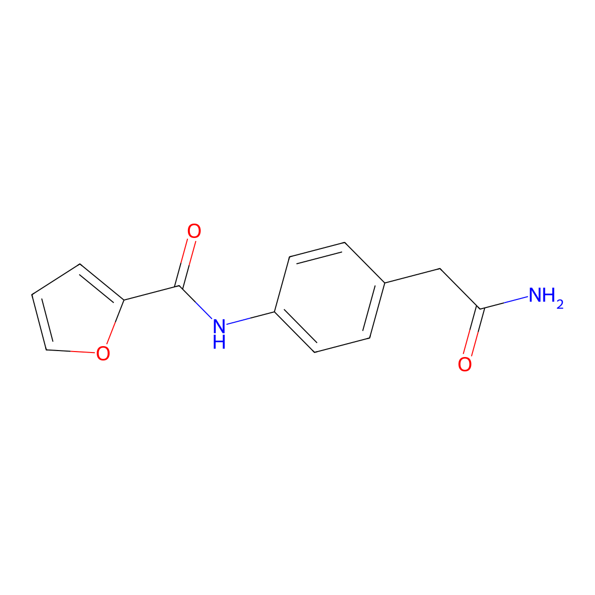 N-[4-(carbamoylmethyl)phenyl]furan-2-carboxamide molecular structure, CAS 1060353-99-2