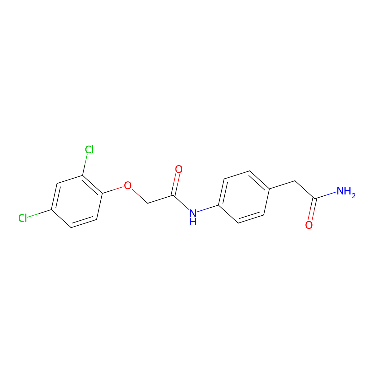 N-[4-(carbamoylmethyl)phenyl]-2-(2,4-dichlorophenoxy)acetamide molecular structure, CAS 1060354-68-8