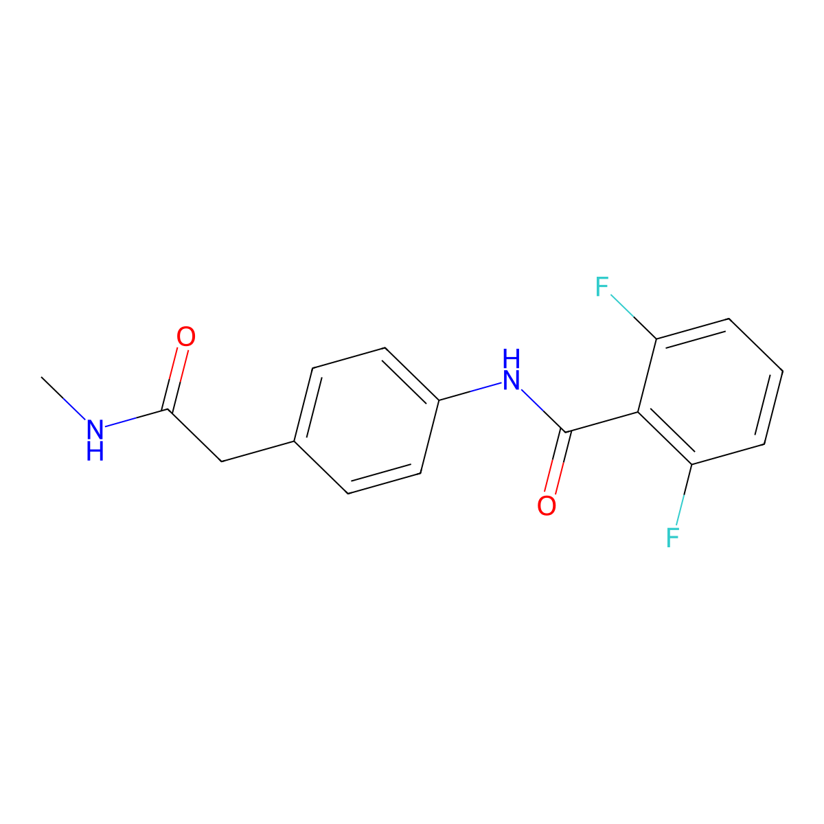 2,6-difluoro-N-{4-[(methylcarbamoyl)methyl]phenyl}benzamide molecular structure, CAS 1060356-94-6