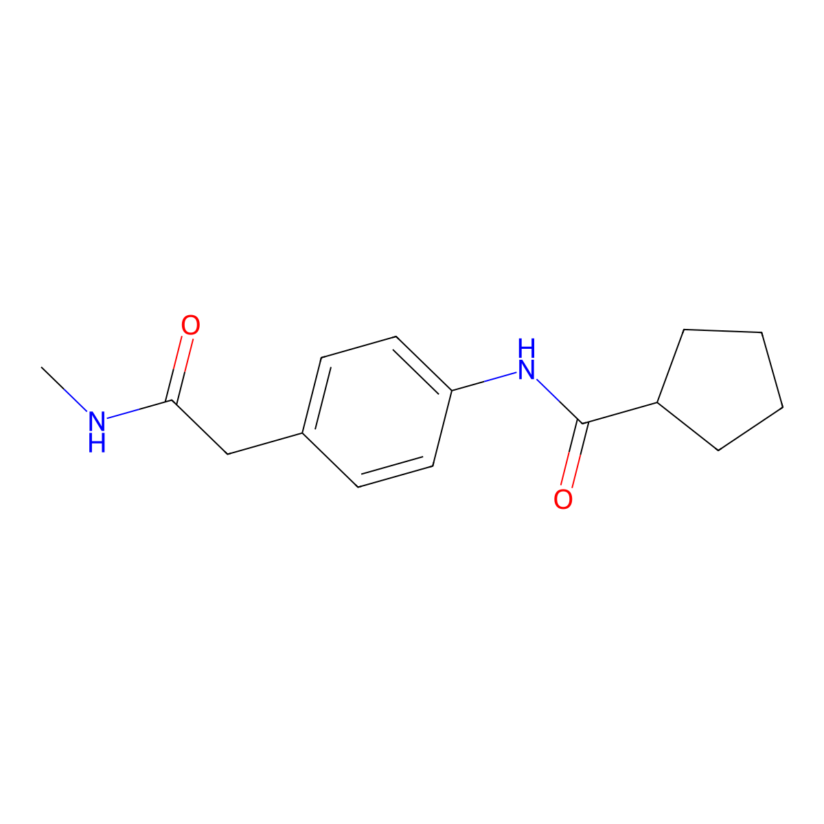 N-{4-[(methylcarbamoyl)methyl]phenyl}cyclopentanecarboxamide molecular structure, CAS 1060357-27-8