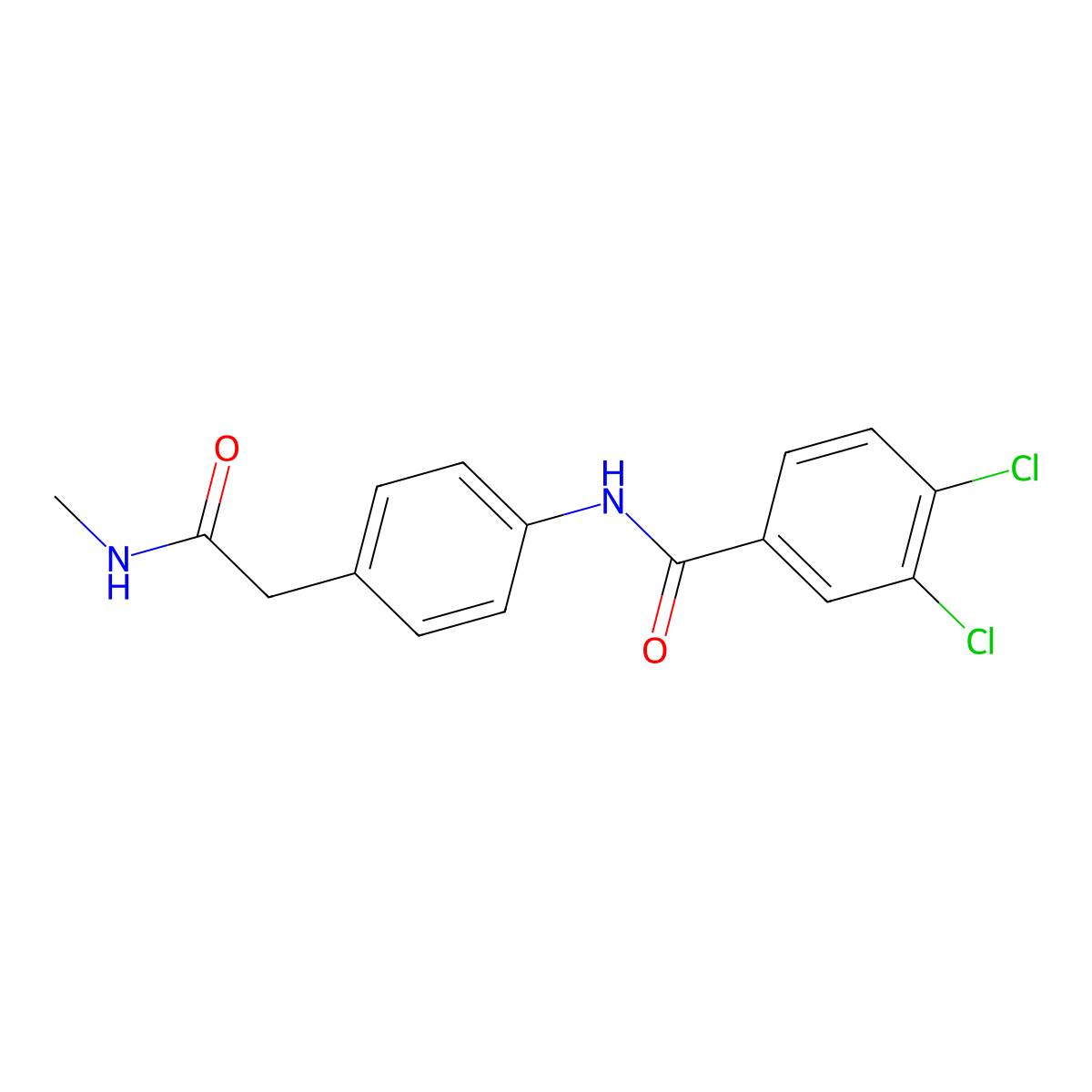 3,4-dichloro-N-{4-[(methylcarbamoyl)methyl]phenyl}benzamide molecular structure, CAS 1060357-77-8