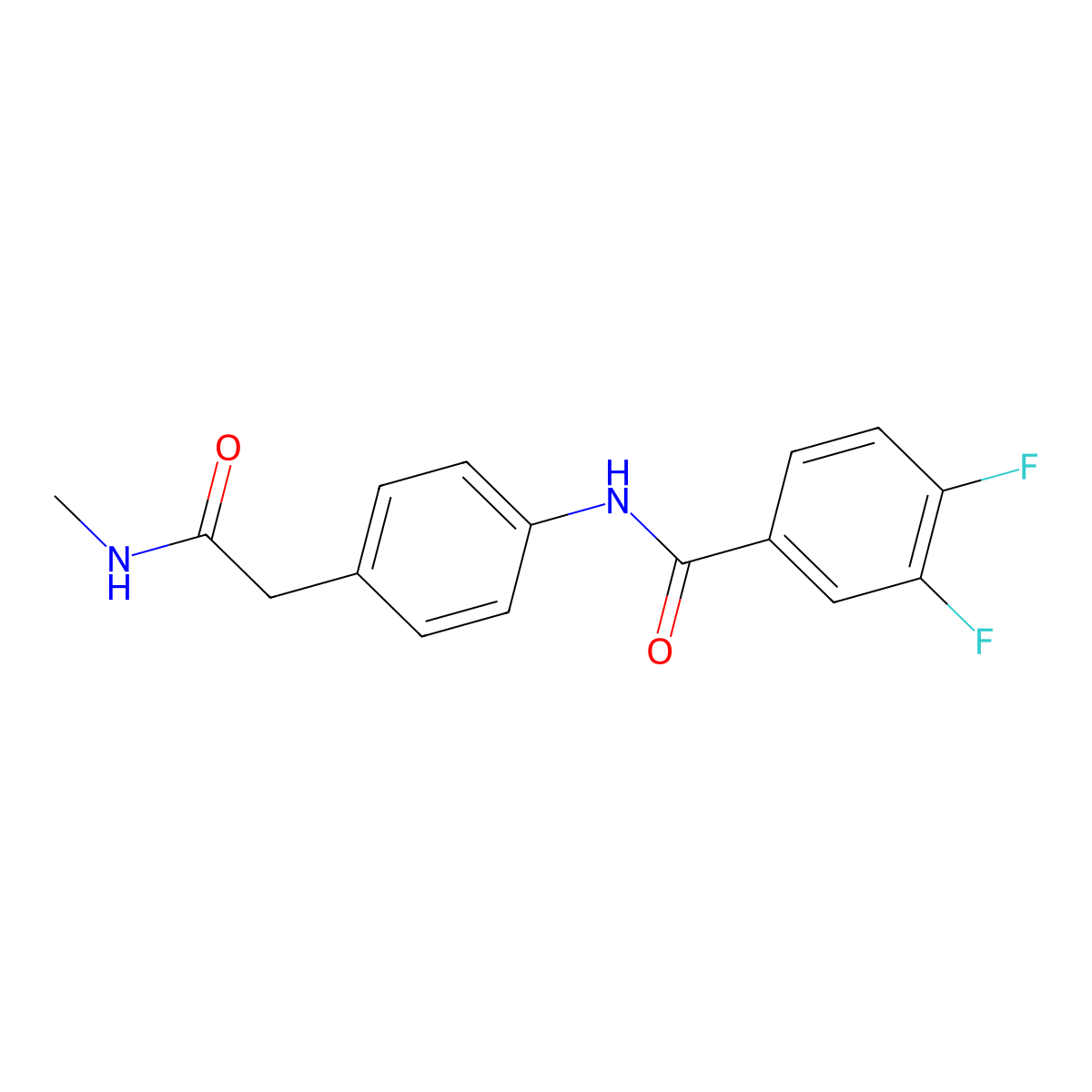 3,4-difluoro-N-{4-[(methylcarbamoyl)methyl]phenyl}benzamide molecular structure, CAS 1060358-80-6