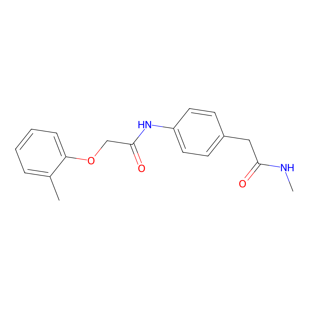 N-{4-[(Methylcarbamoyl)methyl]phenyl}-2-(2-methylphenoxy)acetamide molecular structure, CAS 1060359-69-4