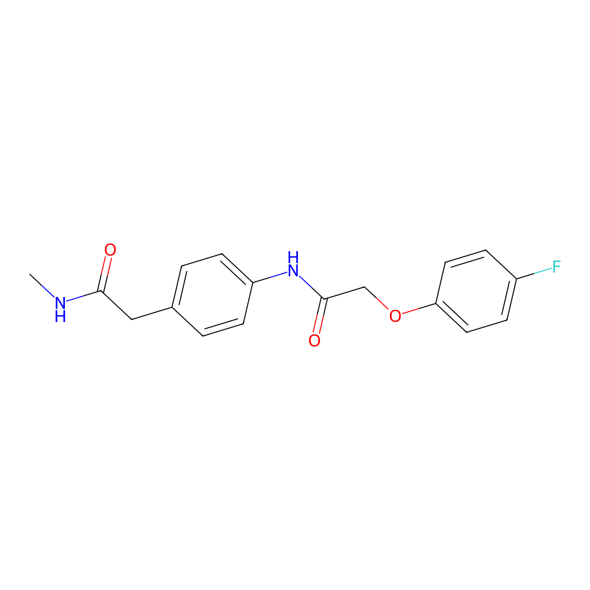 2-(4-fluorophenoxy)-N-{4-[(methylcarbamoyl)methyl]phenyl}acetamide molecular structure, CAS 1060359-85-4