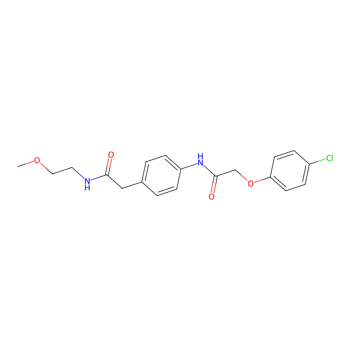 2-(4-chlorophenoxy)-N-(4-{[(2-methoxyethyl)carbamoyl]methyl}phenyl)acetamide molecular structure, CAS 1060360-60-2