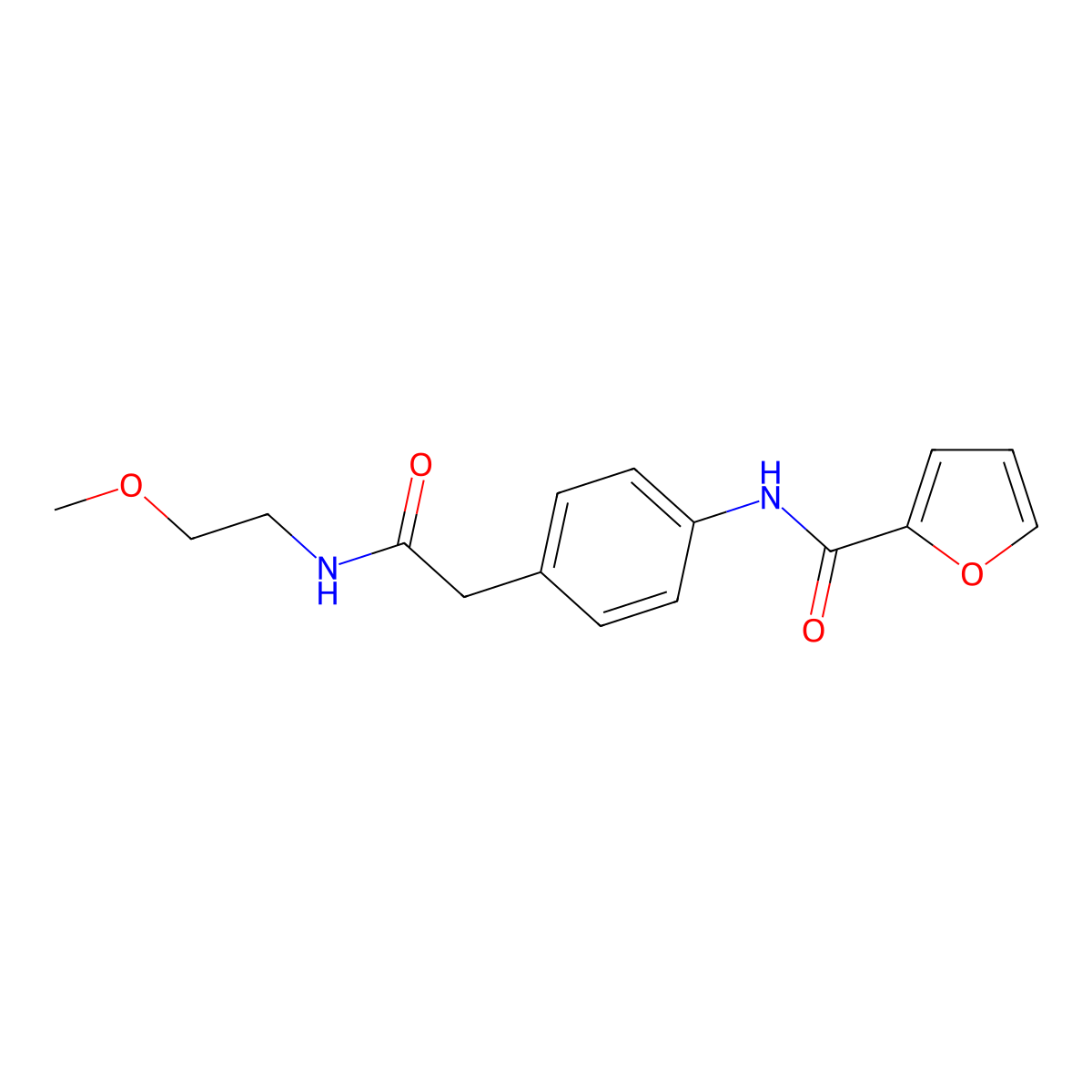 N-(4-{[(2-methoxyethyl)carbamoyl]methyl}phenyl)furan-2-carboxamide molecular structure, CAS 1060362-25-5