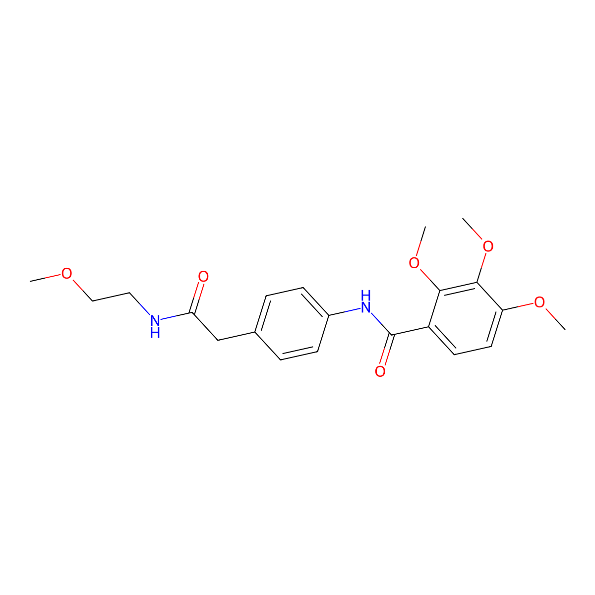 2,3,4-trimethoxy-N-(4-{[(2-methoxyethyl)carbamoyl]methyl}phenyl)benzamide molecular structure, CAS 1060362-55-1