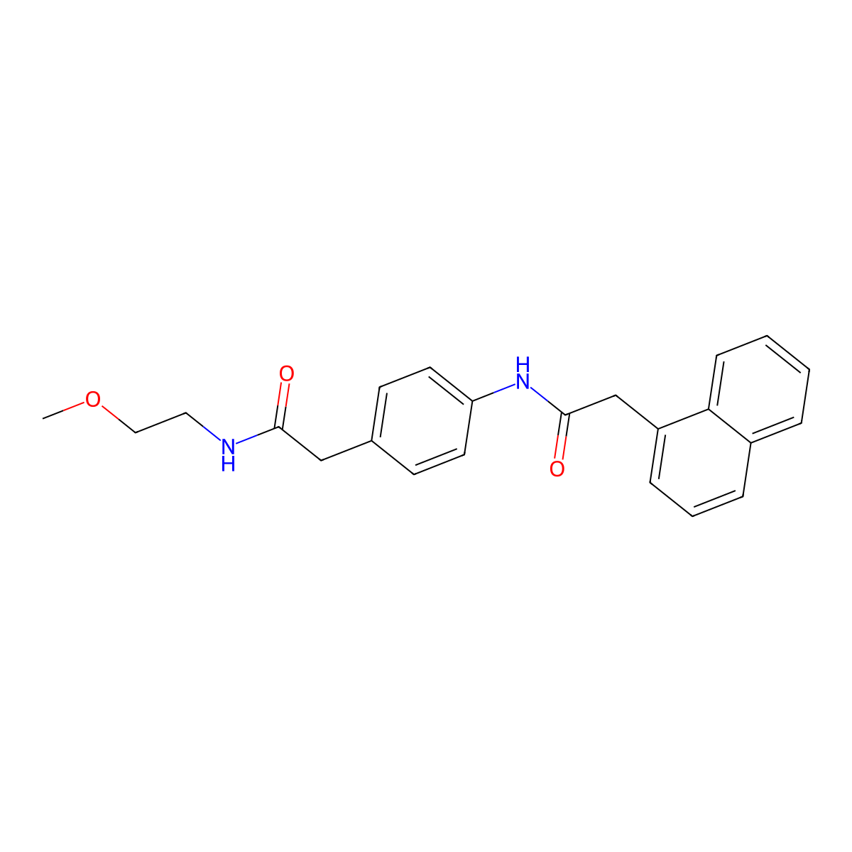 N-(2-methoxyethyl)-2-{4-[2-(naphthalen-1-yl)acetamido]phenyl}acetamide molecular structure, CAS 1060363-43-0