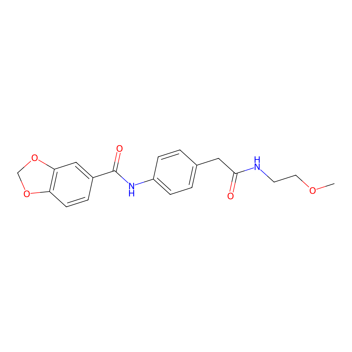 N-(4-{[(2-methoxyethyl)carbamoyl]methyl}phenyl)-2H-1,3-benzodioxole-5-carboxamide molecular structure, CAS 1060363-71-4