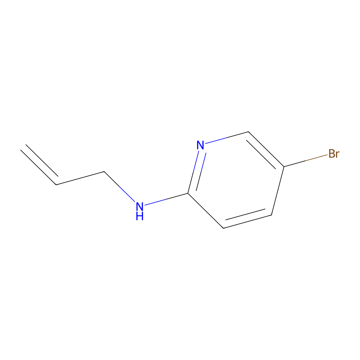 N-allyl-5-bromopyridin-2-amine molecular structure, CAS 106037-57-4